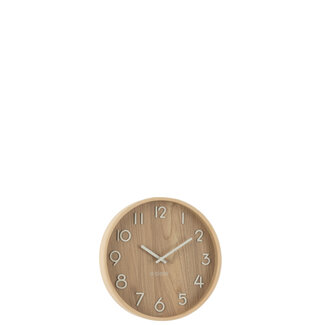 J-Line Wandklok Multiplex/Mdf Natuurlijk Klein