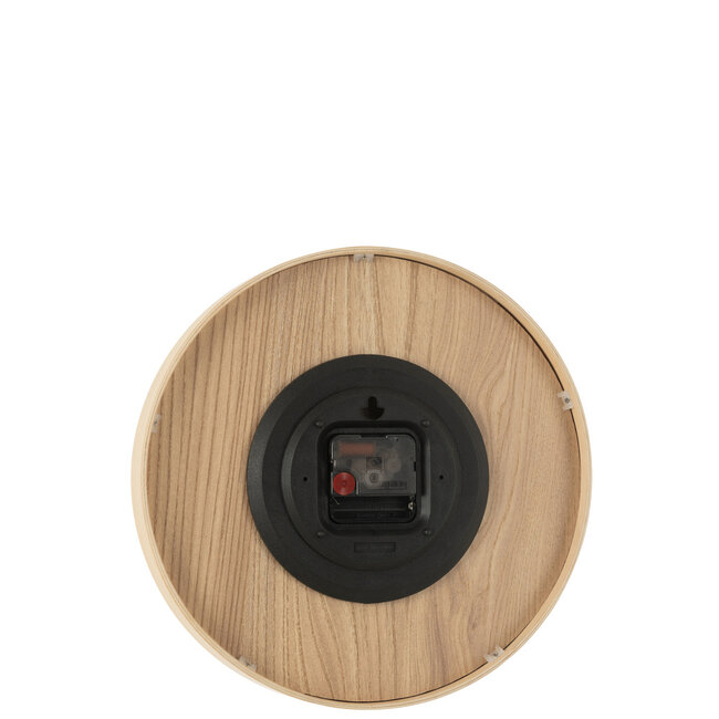 J-Line Wandklok Multiplex/Mdf Natuurlijk Klein
