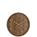 J-Line Wandklok Multiplex/Mdf Donker Natuurlijk Groot