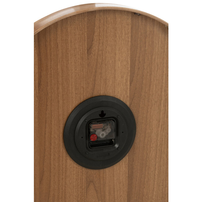 J-Line Wandklok Multiplex/Mdf Donker Natuurlijk Groot