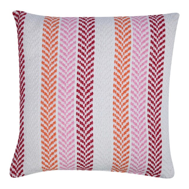 Linen & More Molly Kussen zig zag roze 45x45cm