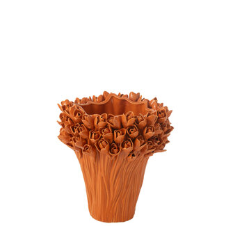 J-Line Vaas Ambrosia Keramiek Oranje Medium J-Line Vaas Ambrosia Keramiek Oranje Medium