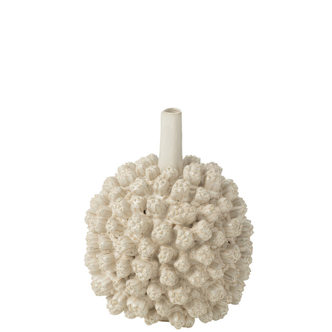 J-Line Vaas Saki Keramiek Wit Groot