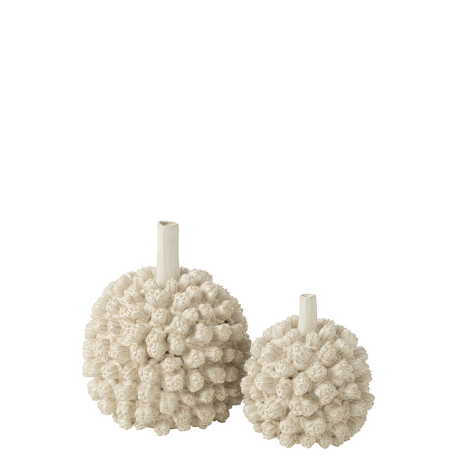 J-Line Vaas Saki Keramiek Wit Groot