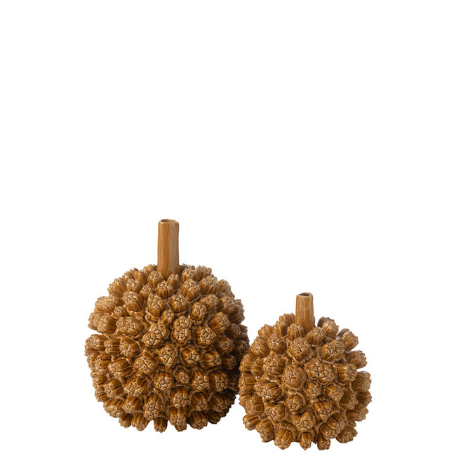 J-Line Vaas Saki Keramiek Geel Groot