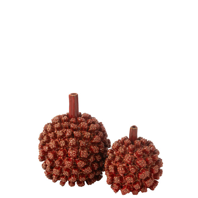 J-Line Vaas Saki Keramiek Rood Groot