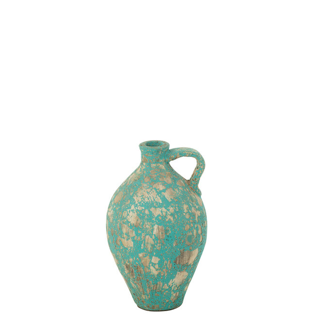J-Line Vaas Karaf Antiek Klei/Cement Azur