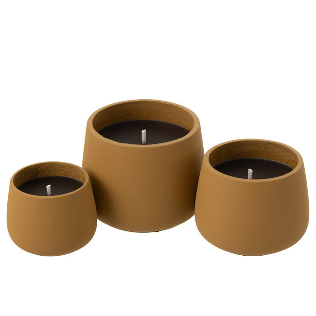 J-Line Buitenkaars Cyra Cement Lichtbruin Groot - 48 uur