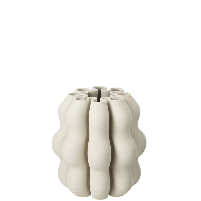 J-Line Vaas Naos Keramiek Beige Klein