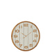 J-Line Wandklok Hout/Mdf Wit/Natuurlijk Groot
