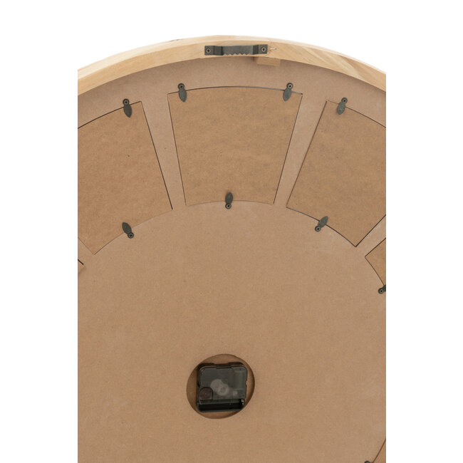 J-Line Wandklok Foto Mooi Mdf Natuurlijk