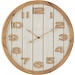 J-Line Wandklok Hout/Mdf Wit/Natuurlijk Klein