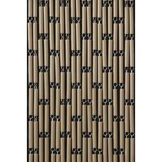 Sun Arts Vliegengordijn Verspringend taupe 90x210 cm