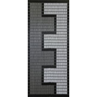 Sun Arts Vliegengordijn rits wit - zilver - zwart 90x210 cm