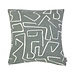 Linen & More Roy chenille jaquard kussen donkergrijs 45x45cm