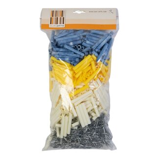 Sun Arts Uitbreidingsset 400 haken+hulzen Crème -geel - blauwvlam