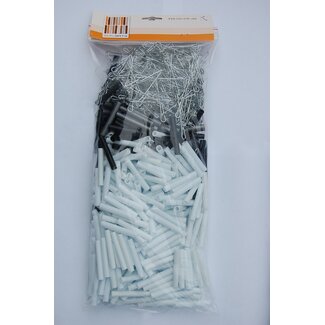 Sun Arts Uitbreidingsset 400 haken+hulzen Wit - zwart - zilver