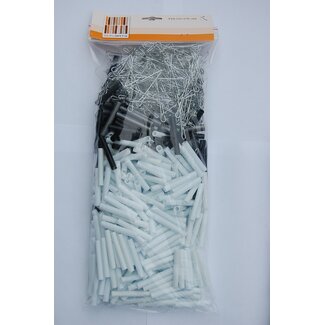 Sun Arts Uitbreidingsset 400 haken+hulzen Wit - zilver - zwart