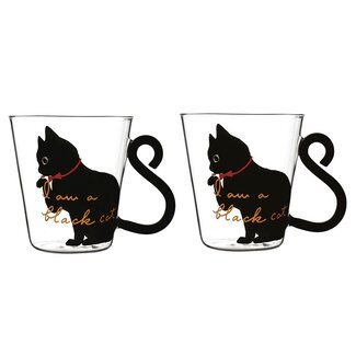 Aulicia Set van 2 katten theeglazen