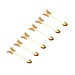 Aulicia Set van 6 goudkleurige theelepels vlinder