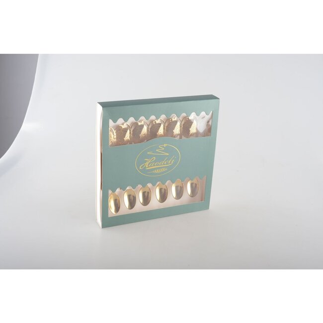 Aulicia Set van 6 goudkleurige theelepels vlinder