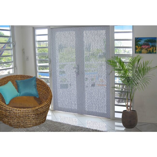 Sun Arts Vliegengordijn Verspringend wit 100x232 cm