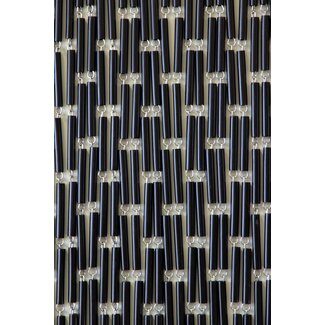 Sun Arts Vliegengordijn Verspringend zwart 90x210 cm