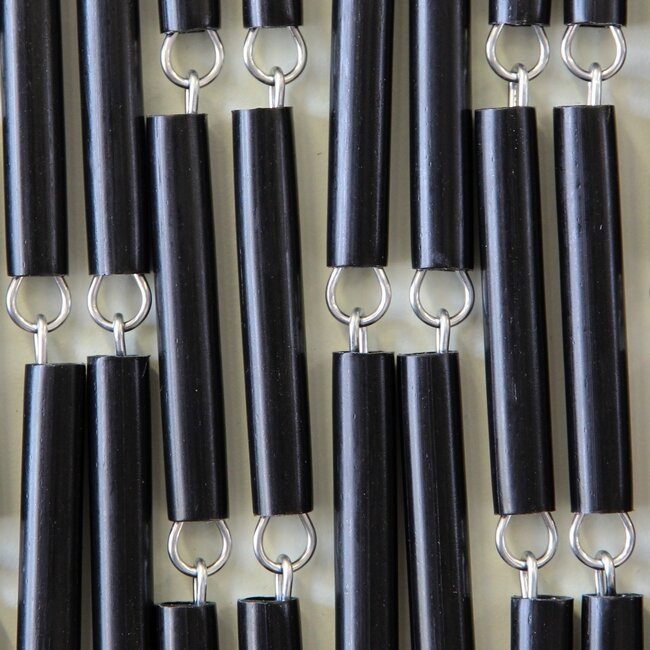 Sun Arts Vliegengordijn Verspringend zwart 90x210 cm