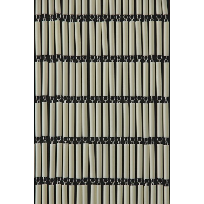 Sun Arts Vliegengordijn Zwaluwen crème - zwart - zilver 90x210 cm