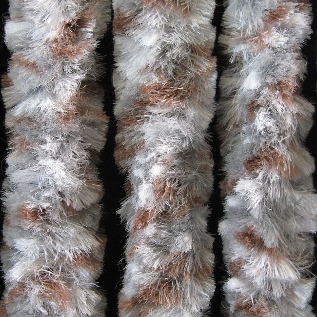 Sun Arts Vliegengordijn Kattenstaart Wit - grijs - bruin gemêleerd 90x220 cm