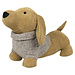 Mars & More deurstopper teckel trui oker 30x16x23 cm