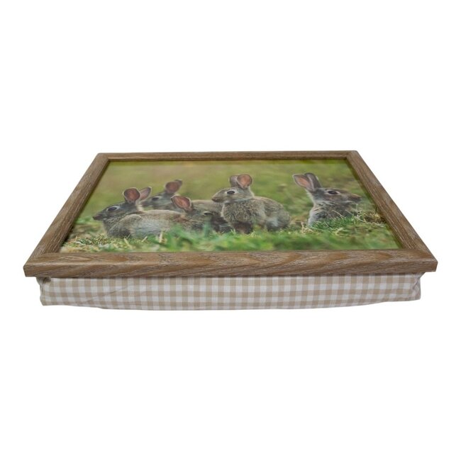 Mars en More Schootkussen laptray konijnen familie  43x33cm