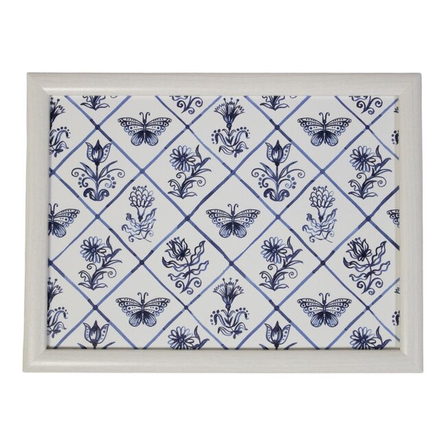 Mars en More Schootkussen laptray Delfts blauw 43x33cm