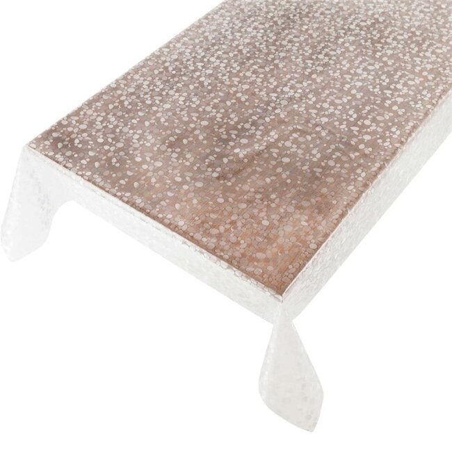 2Lif Transparent Foil Pebbles Tafelkleed transparant 137cmx20mtr