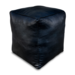 Poufs & Pillows Leren poef - zwart (vierkant - XL) - gevuld geleverd