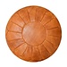Poufs & Pillows Leren poef - cognacbruin (XL)
