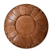 Poufs & Pillows Leren poef - karamelbruin (XL)