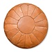 Poufs & Pillows Lederen Pouffe - Sand Brown (XL)