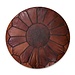 Poufs & Pillows Handgemaakte lederen poef -  Cinnamon Brown 55x35cm