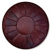 Poufs & Pillows Handgemaakte lederen poef - donker honingbruin 55x35cm
