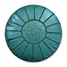 Poufs & Pillows Handgemaakte lederen poef - vol groen  55x35cm