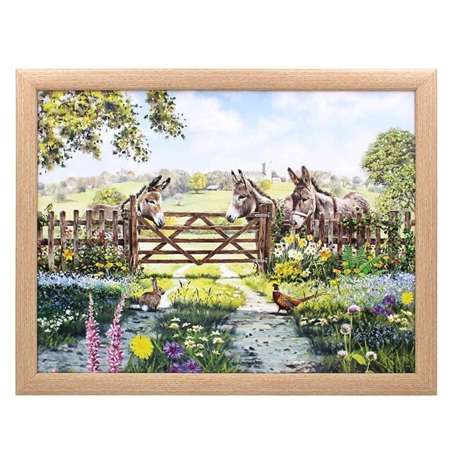 Lesser & Pavey Schootkussen laptray drie ezels 43x33x6 cm