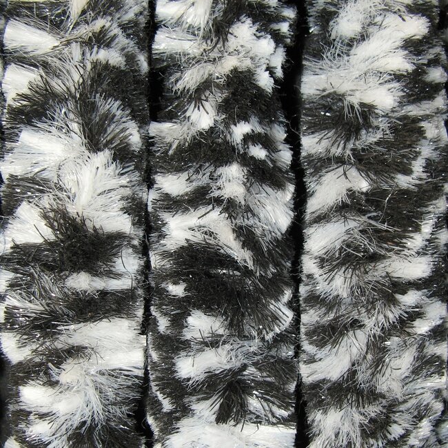 Sun Arts Vliegengordijn Kattenstaart Wit - grijs - zwart gemêleerd 100x230 cm