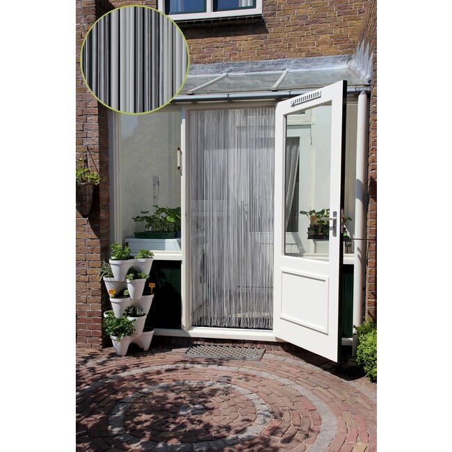 Sun Arts Vliegengordijn Palermo Transparant - wit 90x210 cm