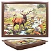 Lesser & Pavey Schootkussen laptray rustiek boslandschap en herten 43 x 33 x 6 cm