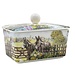 Lesser & Pavey Botervloot twee ezels porselein -16x10x10cm