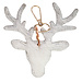Mars & More sleutelhanger koehuid hert grijs medium 11cm goud