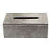 Mars & More tissuebox koehuid grijs 25x14x9cm