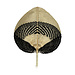 Mars & More bamboe waaier blok zwart/naturel 40cm*