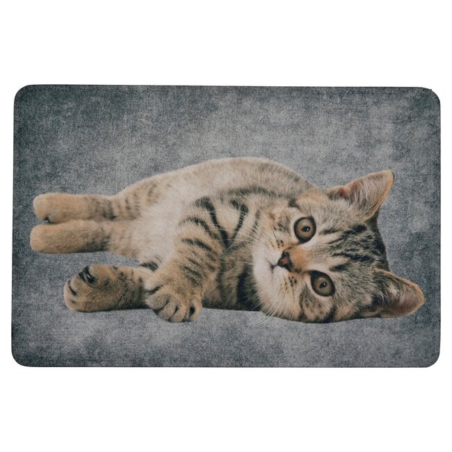 Mars & More deurmat grijs tabby liggend 75x50cm